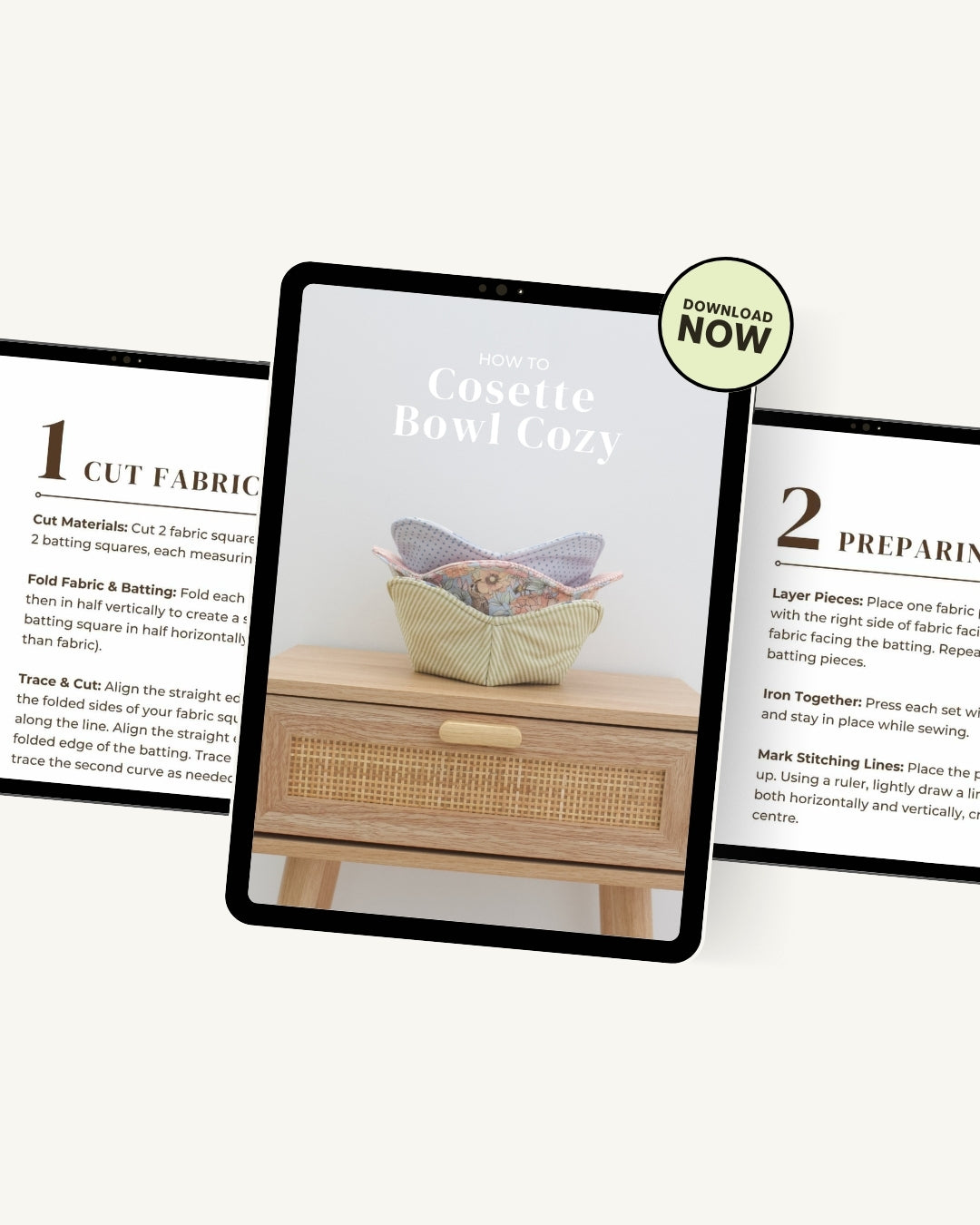 Cosette Bowl Cozy Pattern & Sewing Guide